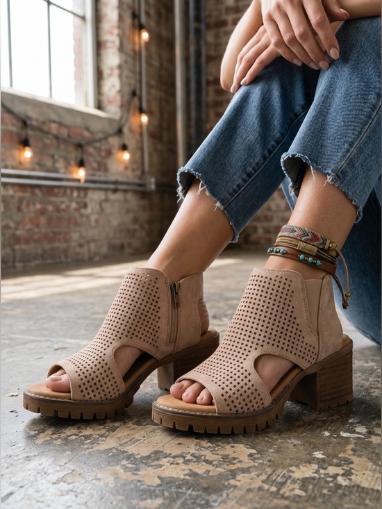 Very G Shoes - NIB Brand New In Box Very G Milsy Vegan Suede Boho Festival Heels Sandals